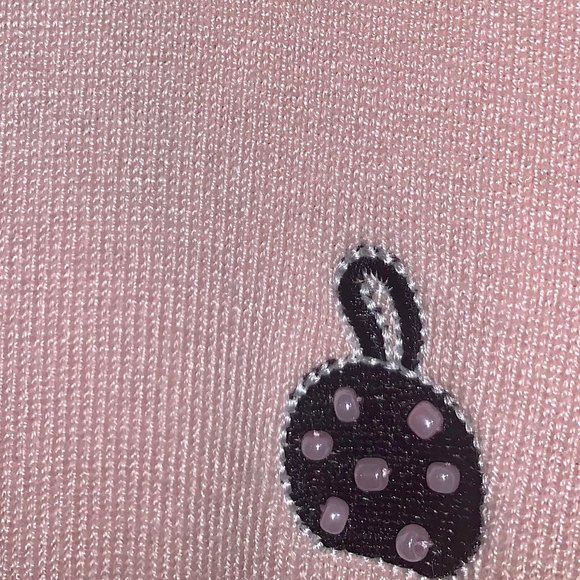 Pink Ruffle Cardigan With Embroidered Purses Size XL - Picture 5 of 7